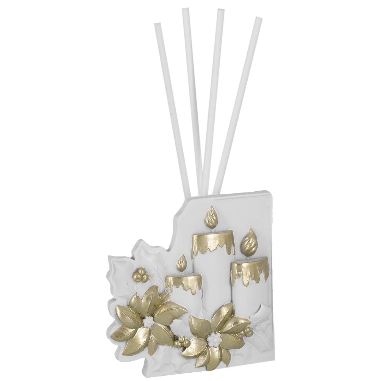 DIFFUSORE NATALIZIO CON CANDELE CON FINITURE ORO